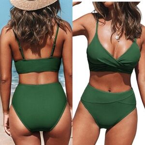 NWT Women's‎ Twist High-Waist Bikini Sets Swimsuit SIZE SMALL